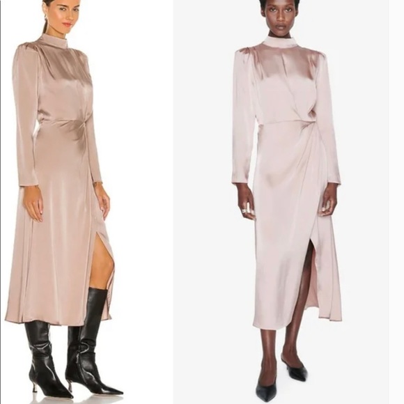 Anine Bing Dresses & Skirts - FINAL SALE ‼️NWT  ANINE BING Beige Dress MIDI /Long Sleeve